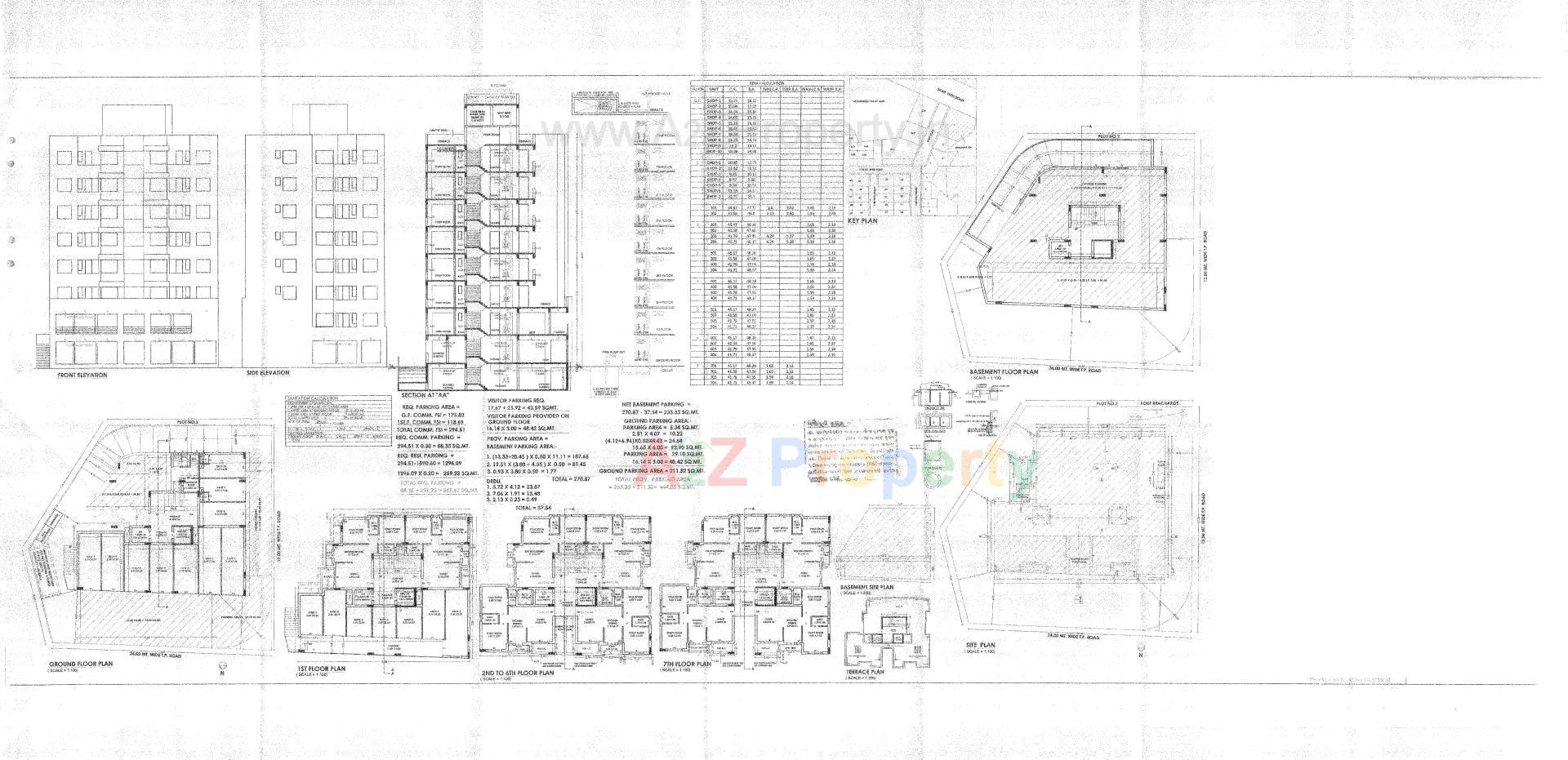 Layout of real estate project Param Height located at Raiya, Rajkot, Gujarat