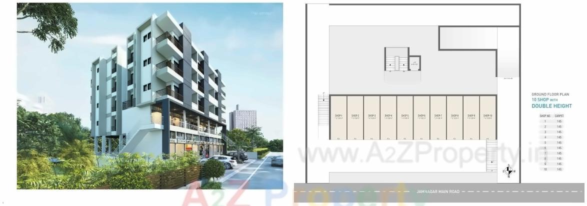 Layout of real estate project Paramount Arcad located at Rajkot, Rajkot, Gujarat