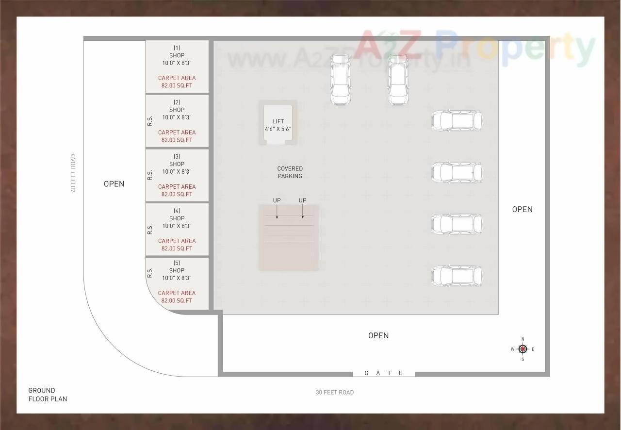 Layout of real estate project Paramount Arcade located at Madhapar, Rajkot, Gujarat