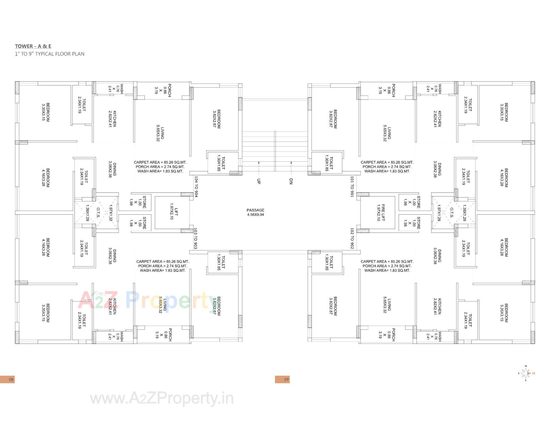 Layout of real estate project Pearl Avenue located at Nana-mava, Rajkot, Gujarat