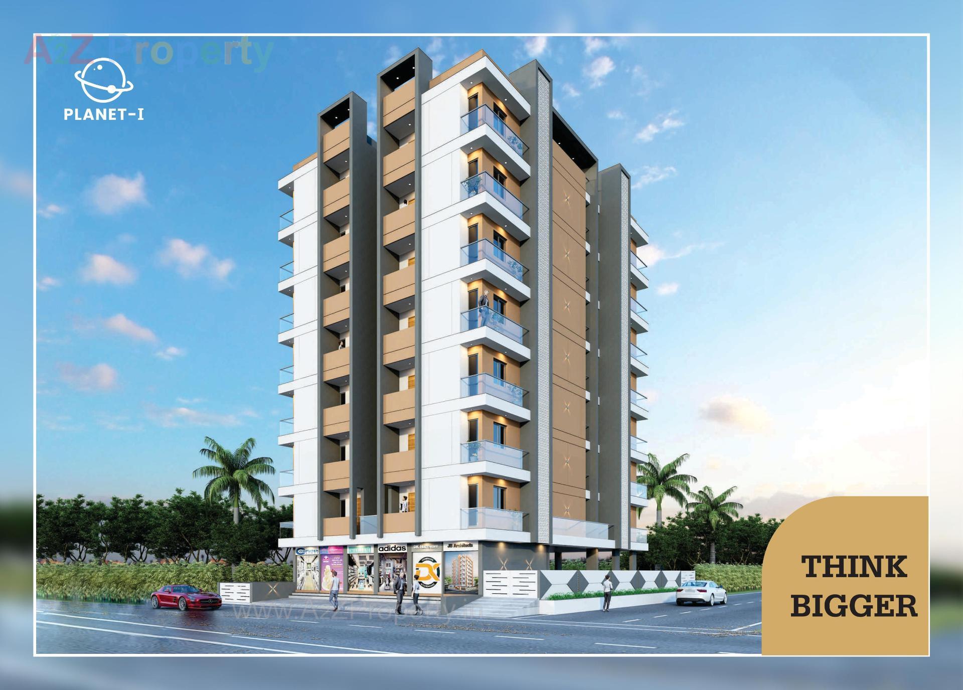 3D Elevation of real estate project Planet located at Ghanteshwar, Rajkot, Gujarat