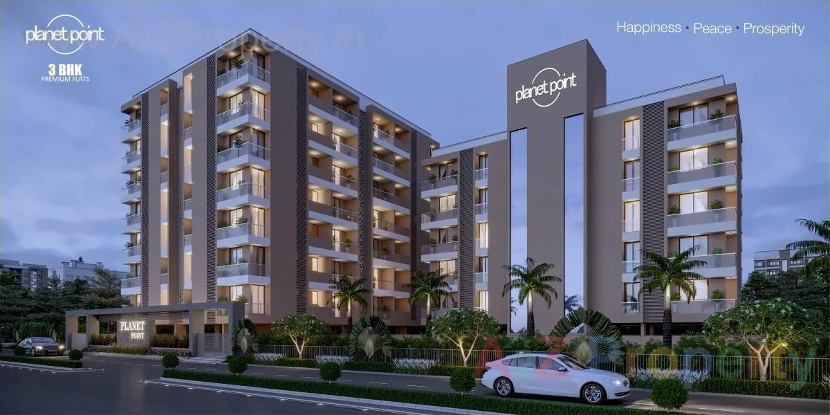 3D Elevation of real estate project Planet Point located at Raiya, Rajkot, Gujarat