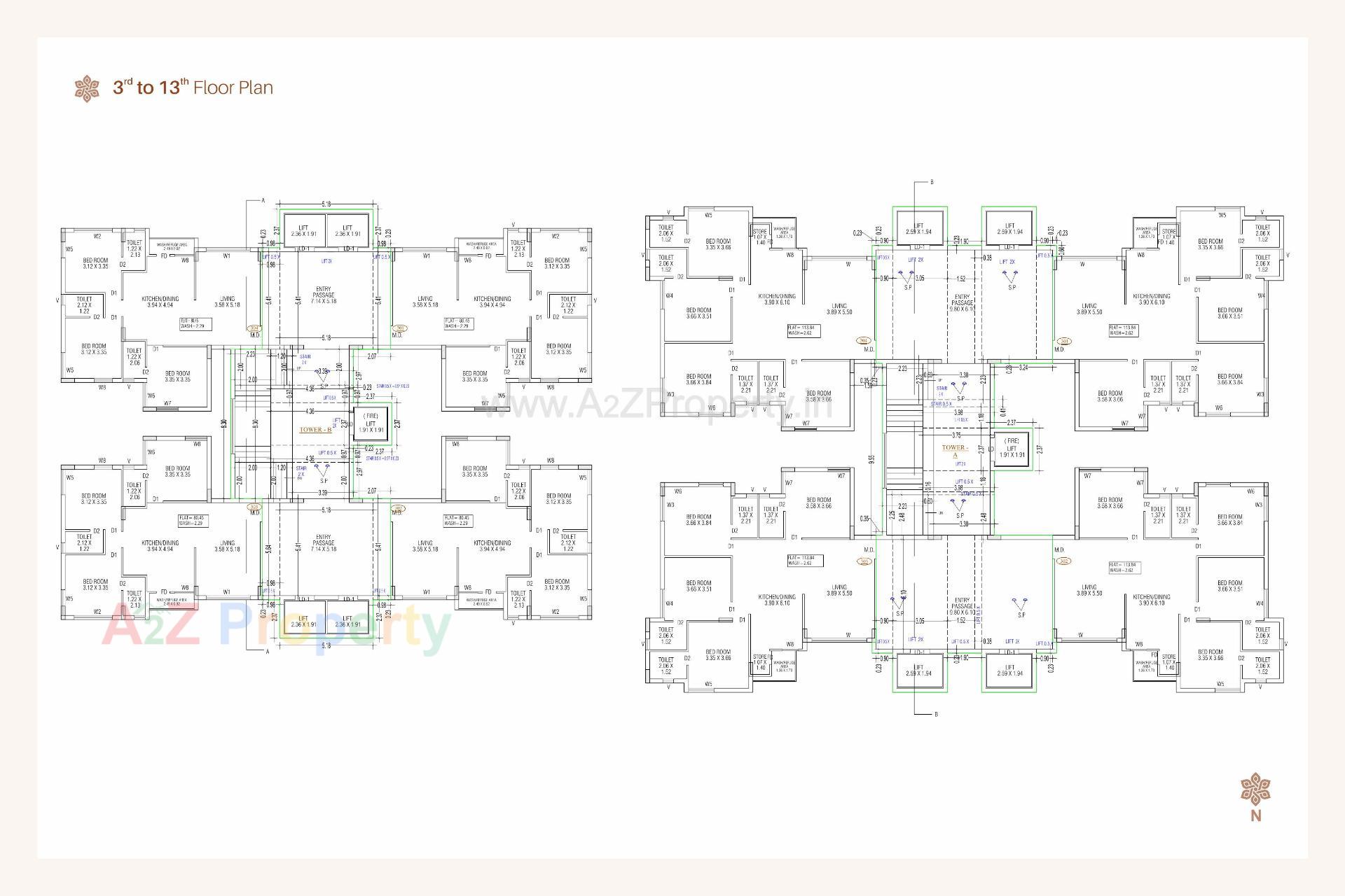 Layout of real estate project Prabhu Heights located at Ghanteshvar, Rajkot, Gujarat