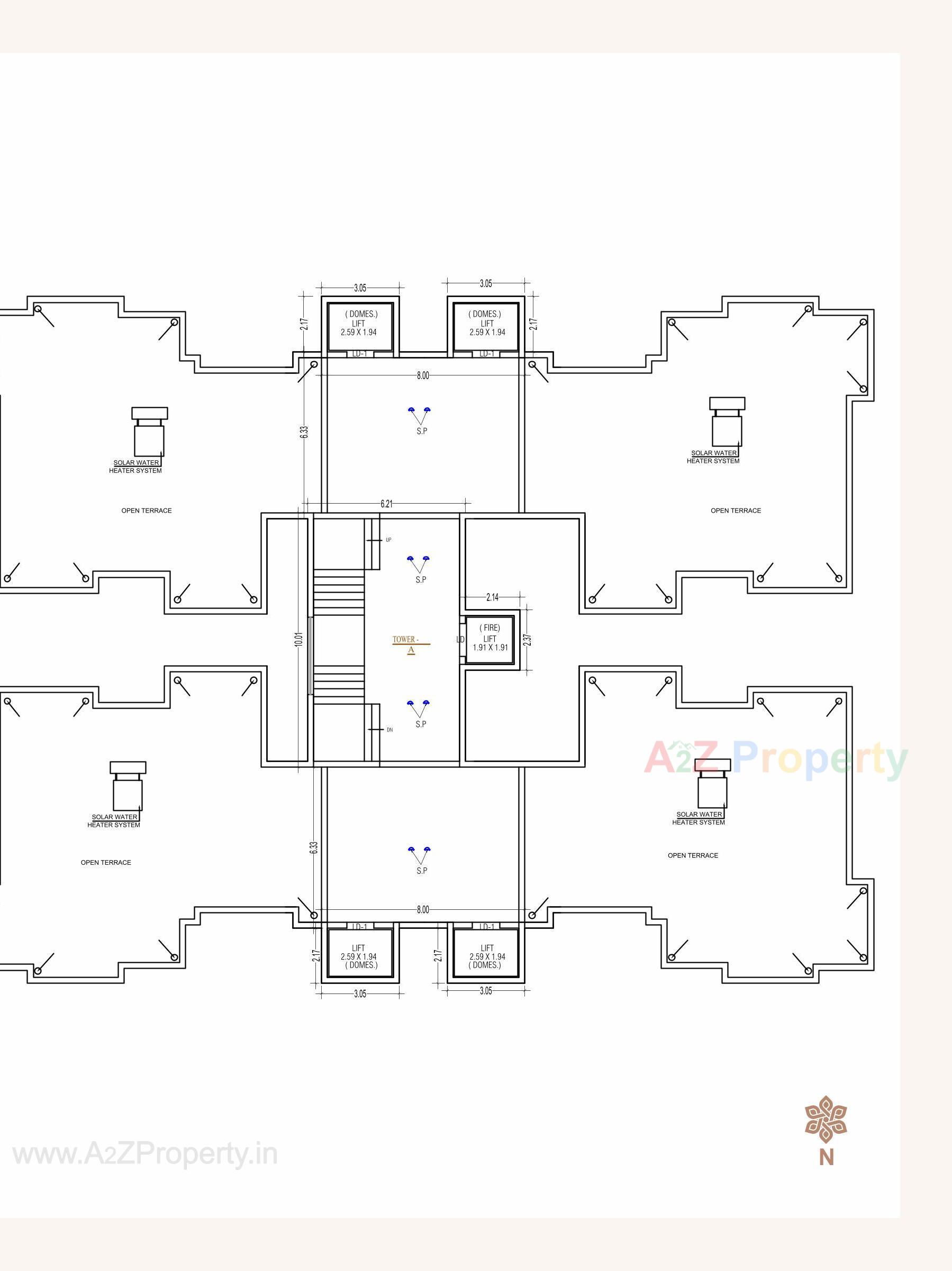Layout of real estate project Prabhu Heights located at Ghanteshvar, Rajkot, Gujarat