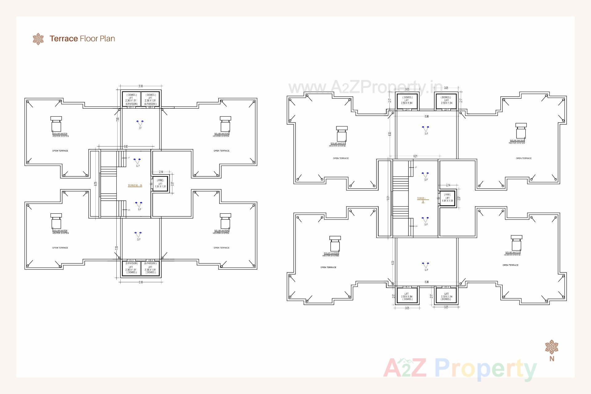 Layout of real estate project Prabhu Heights located at Ghanteshvar, Rajkot, Gujarat