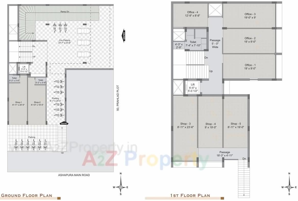 Layout of real estate project Prabhu Royal Arcade located at Rajkot, Rajkot, Gujarat