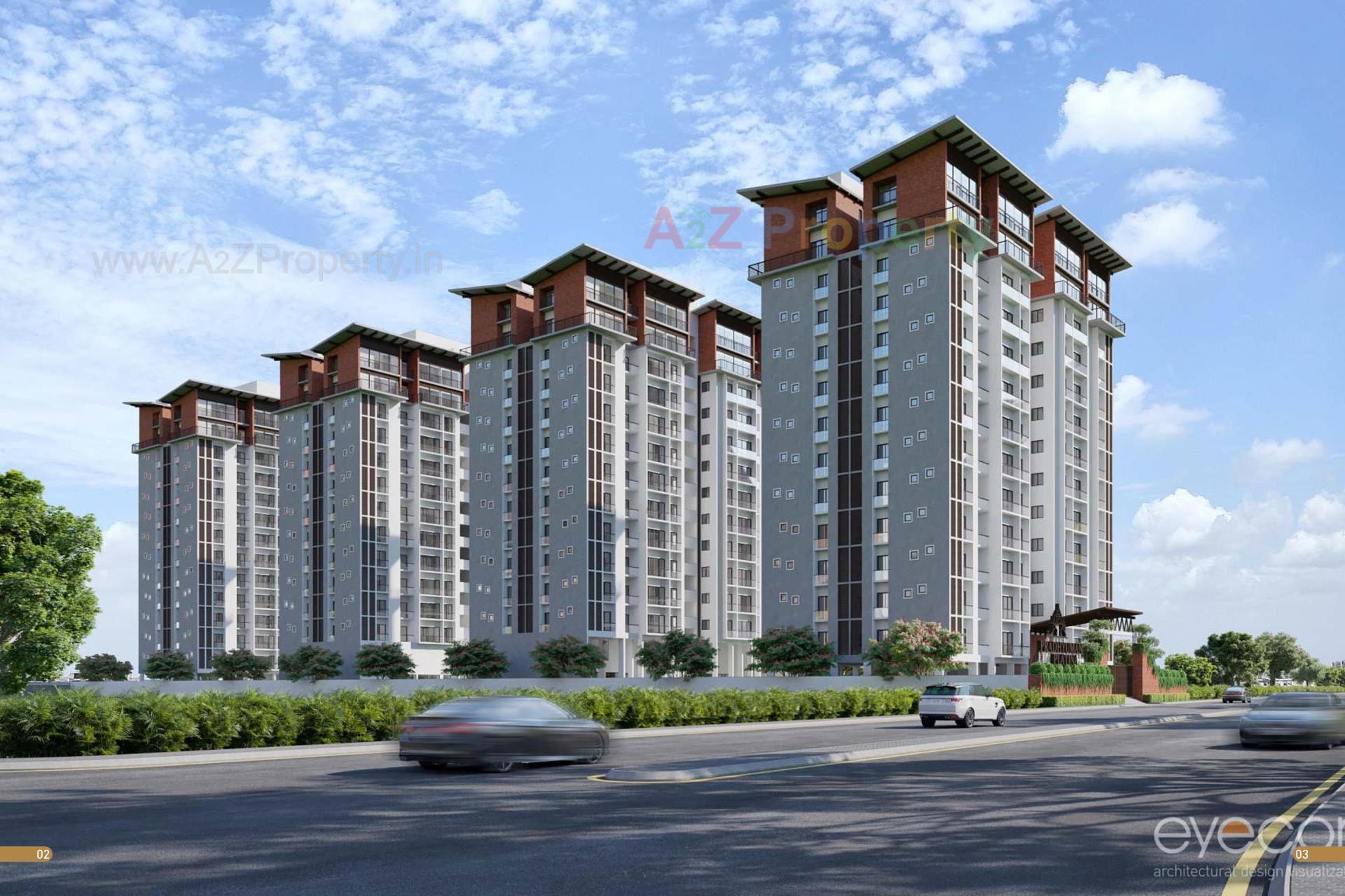 3D Elevation of real estate project Pradhyuman Platina located at Mavdi, Rajkot, Gujarat