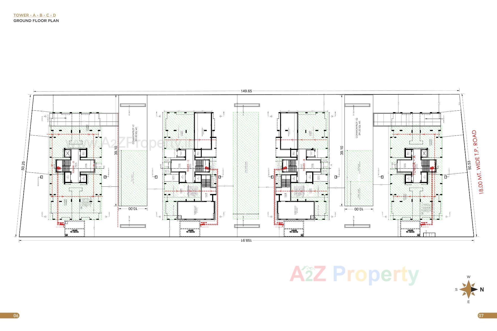 Layout of real estate project Pradhyuman Platina located at Mavdi, Rajkot, Gujarat