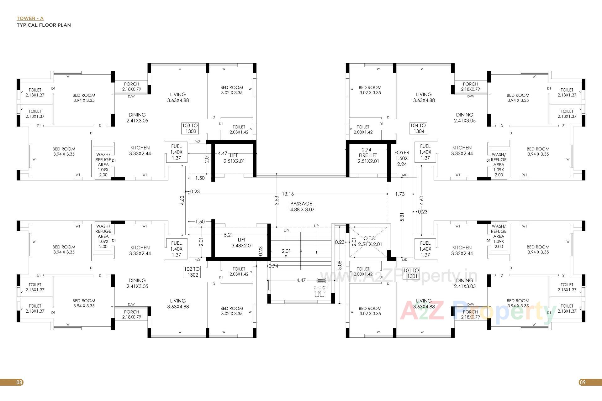 Layout of real estate project Pradhyuman Platina located at Mavdi, Rajkot, Gujarat