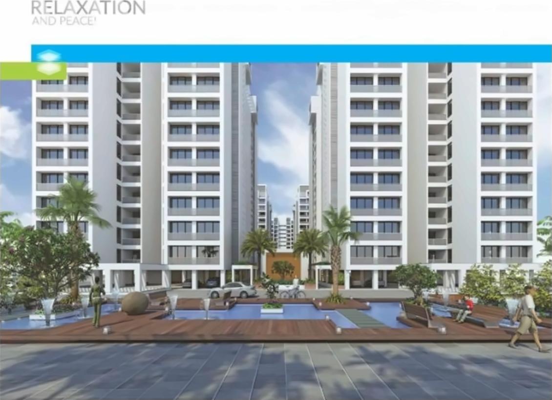 3D Elevation of real estate project Pradhyuman Royal Heights located at Nana-mava, Rajkot, Gujarat