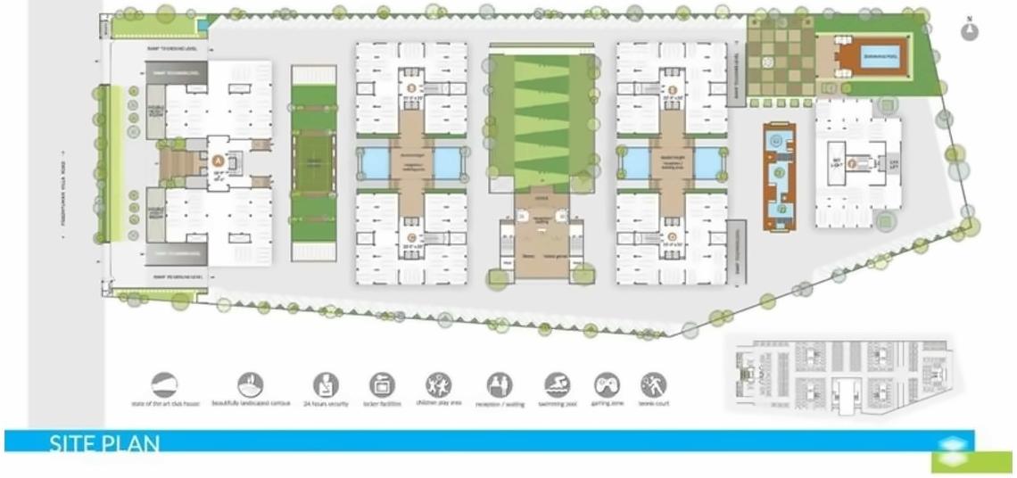 Layout of real estate project Pradhyuman Royal Heights located at Nana-mava, Rajkot, Gujarat
