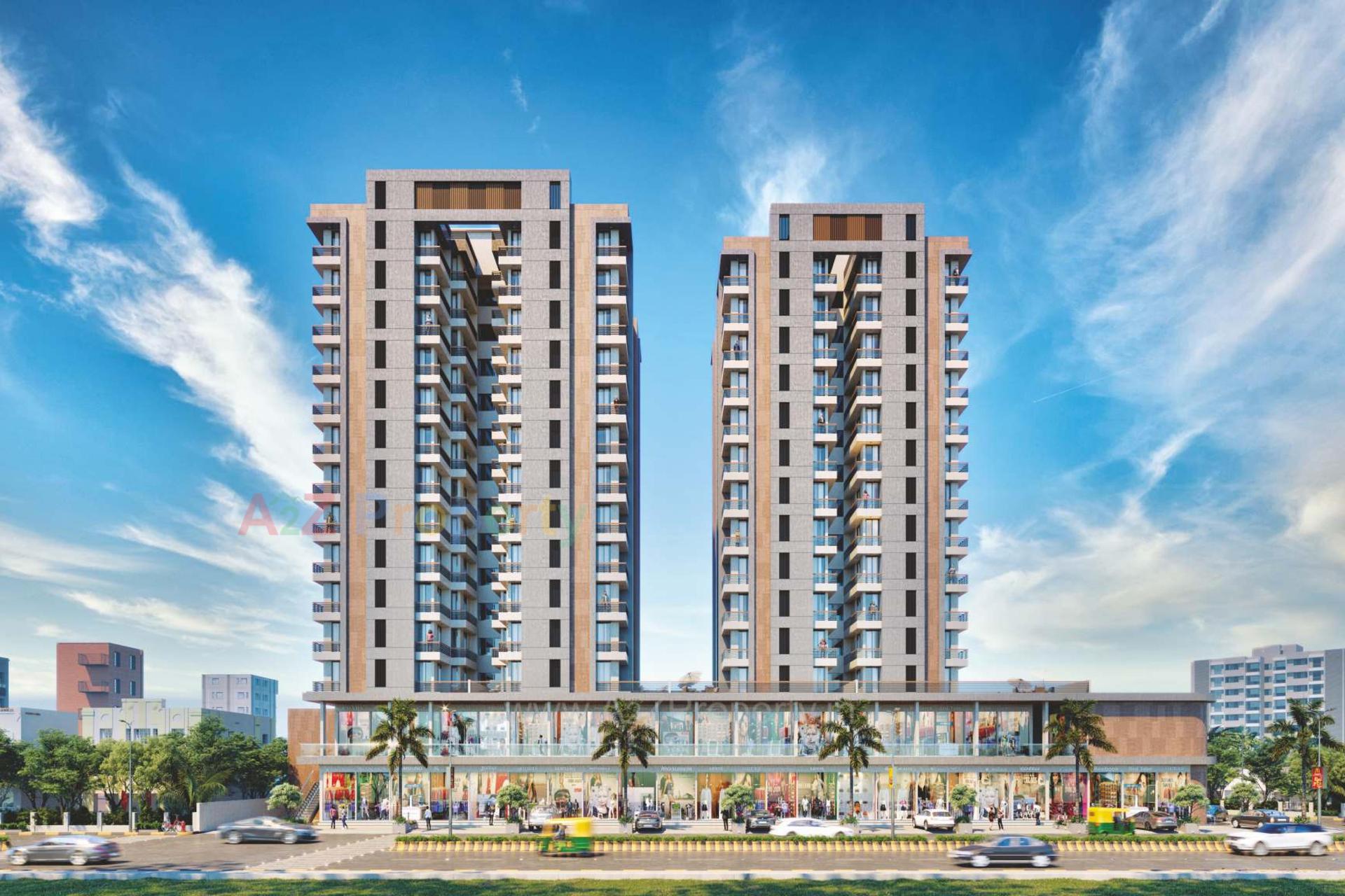 3D Elevation of real estate project Pramukh Bliss located at Mavdi, Rajkot, Gujarat