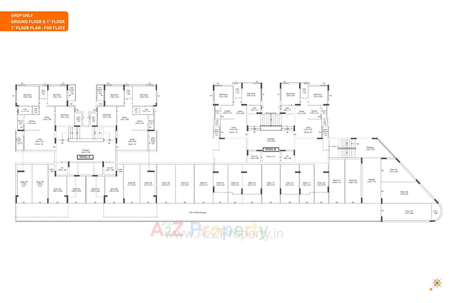 Layout of real estate project Pramukh Bliss located at Mavdi, Rajkot, Gujarat