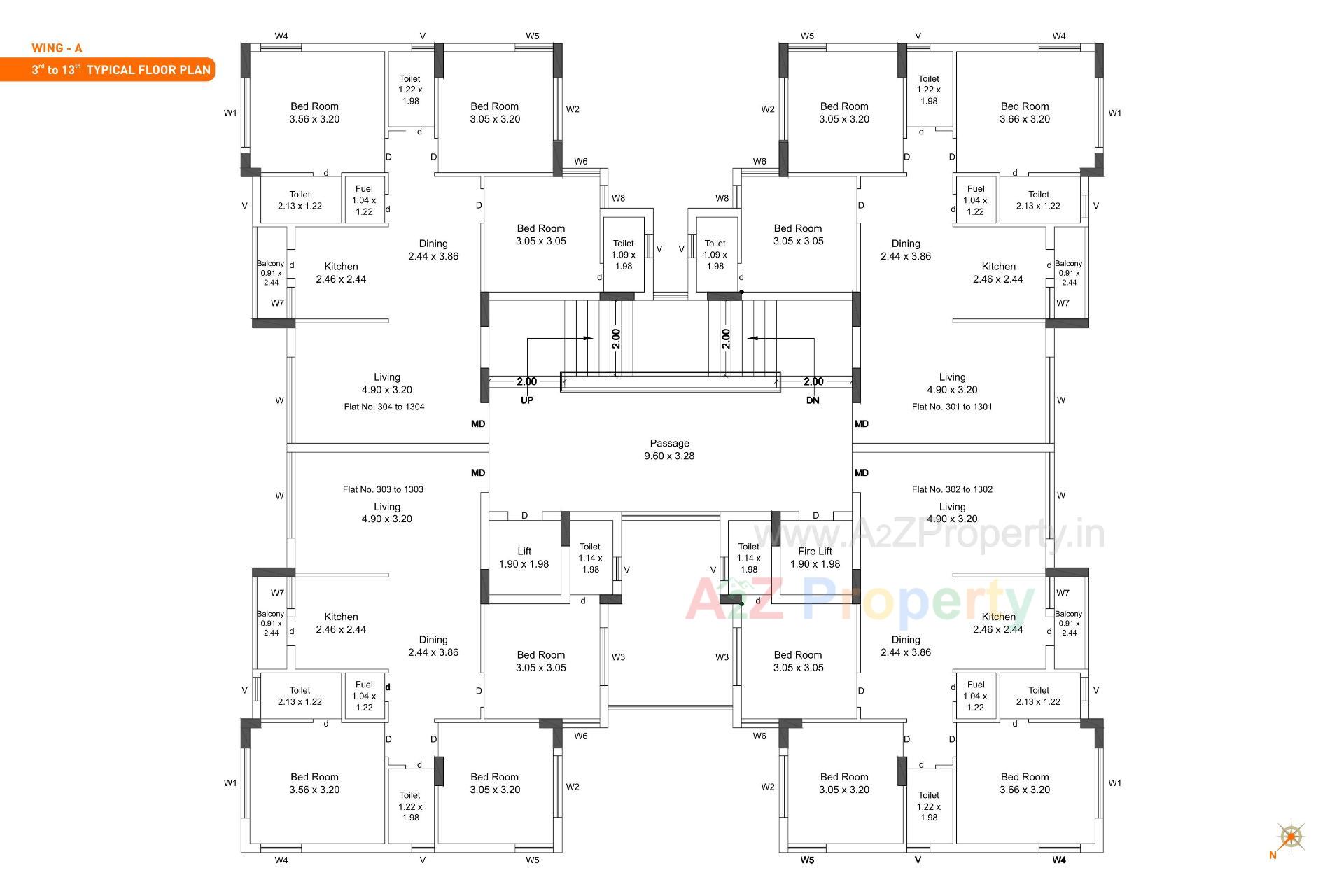 Layout of real estate project Pramukh Bliss located at Mavdi, Rajkot, Gujarat
