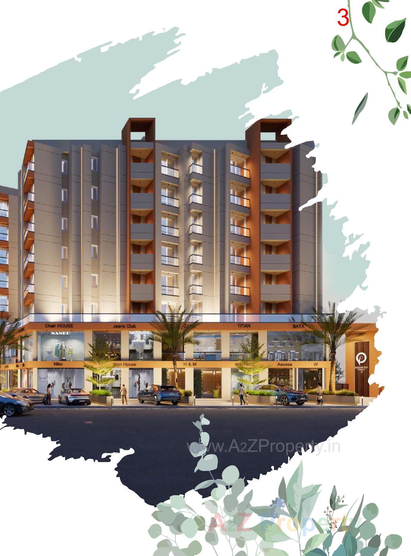 3D Elevation of real estate project Pramukh Darshan located at Rajkot, Rajkot, Gujarat