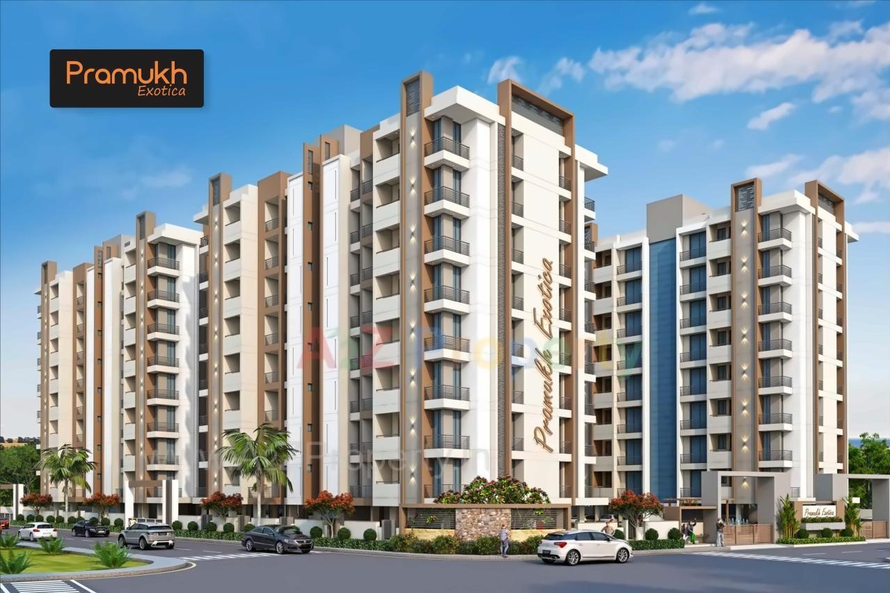 3D Elevation of real estate project Pramukh Exotica located at Mavdi, Rajkot, Gujarat