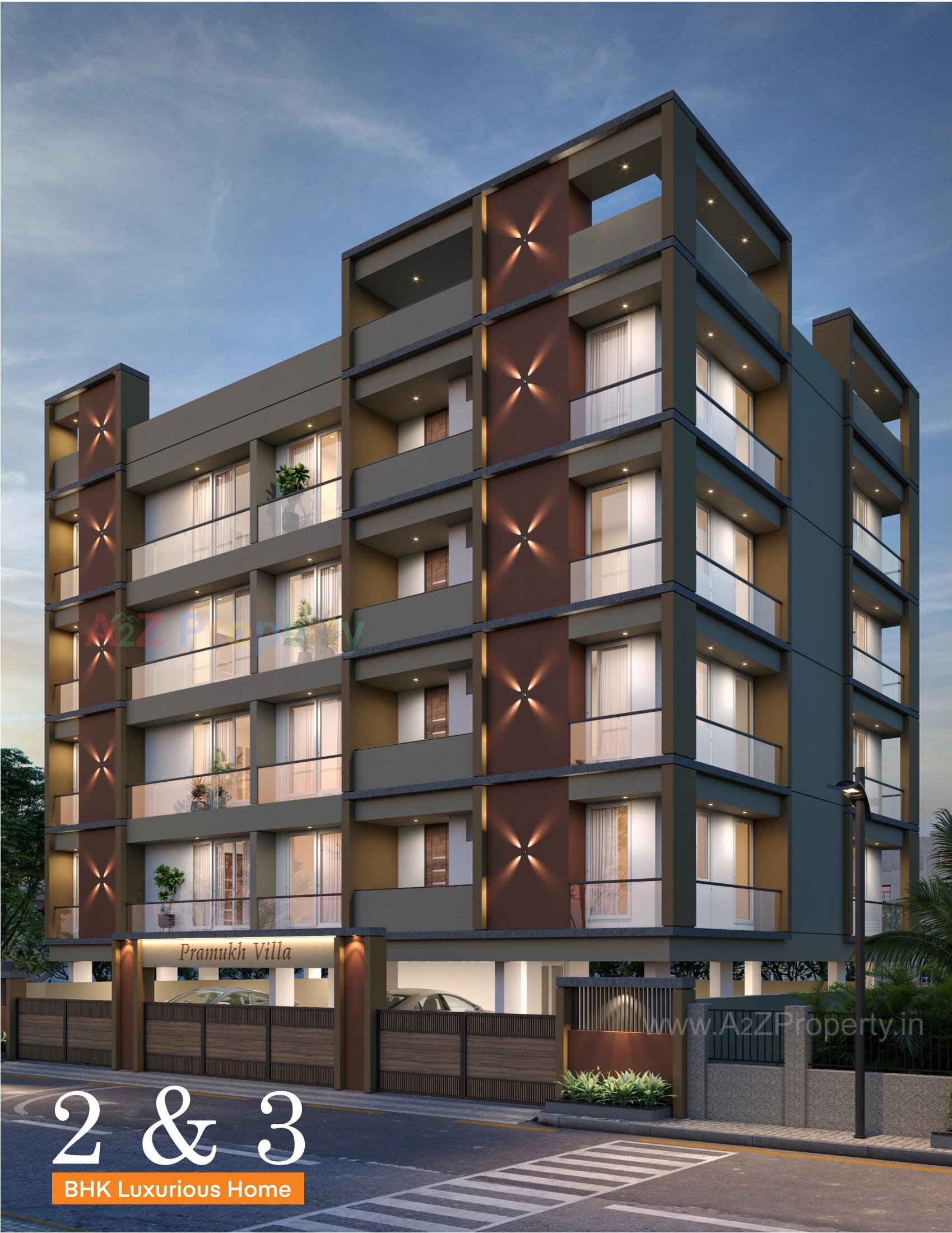 3D Elevation of real estate project Pramukh Villa located at Raiya, Rajkot, Gujarat