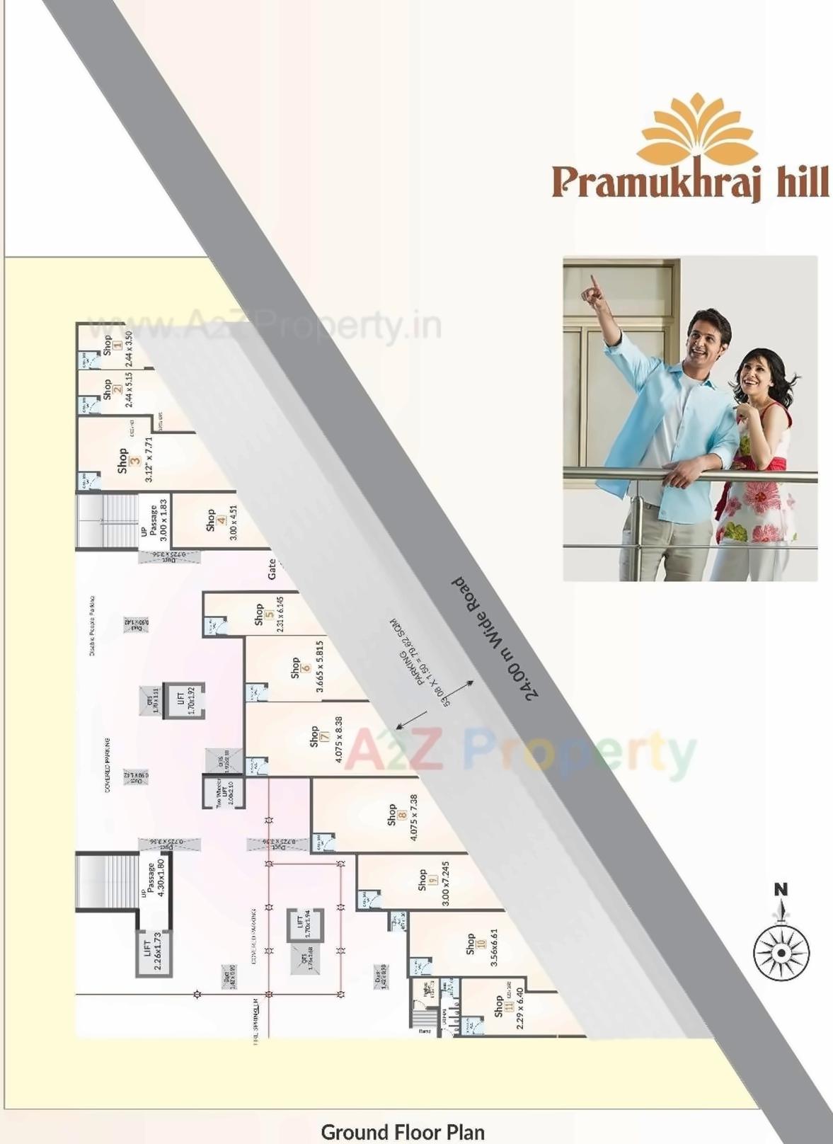 Layout of real estate project Pramukhraj Hill located at Rajkot, Rajkot, Gujarat
