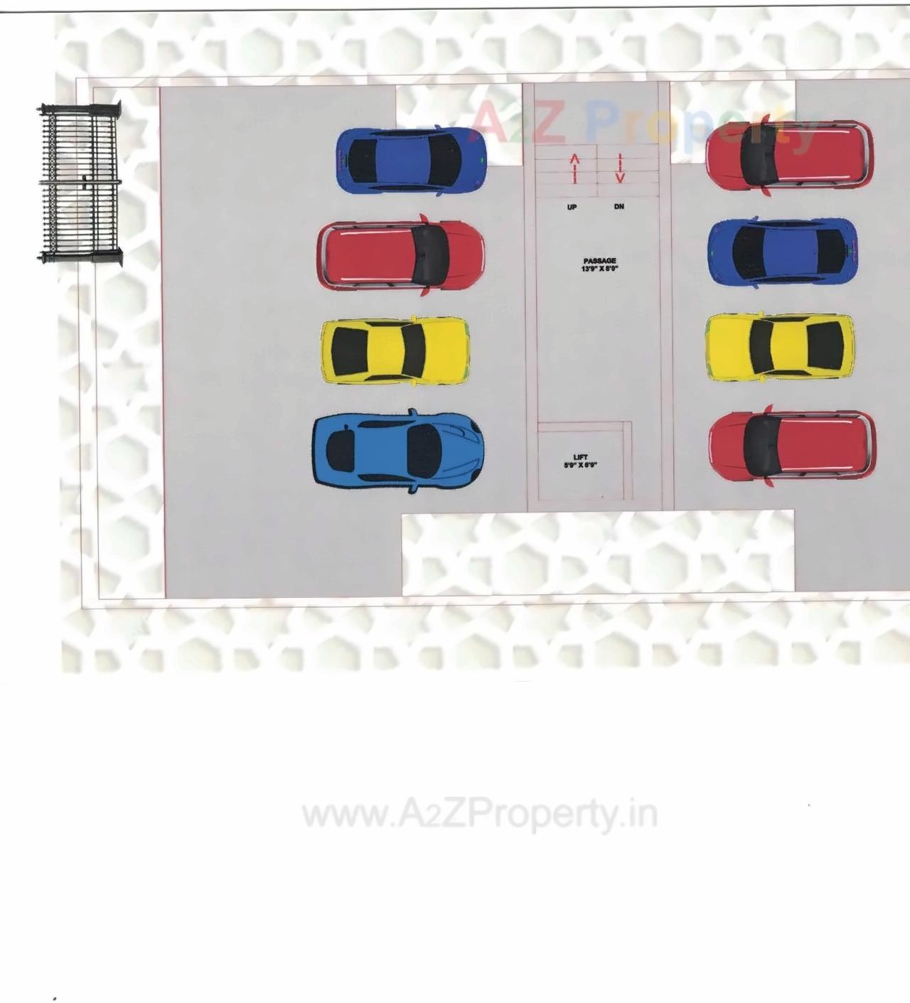 Layout of real estate project Pramukhraj Palace located at Kothariya, Rajkot, Gujarat