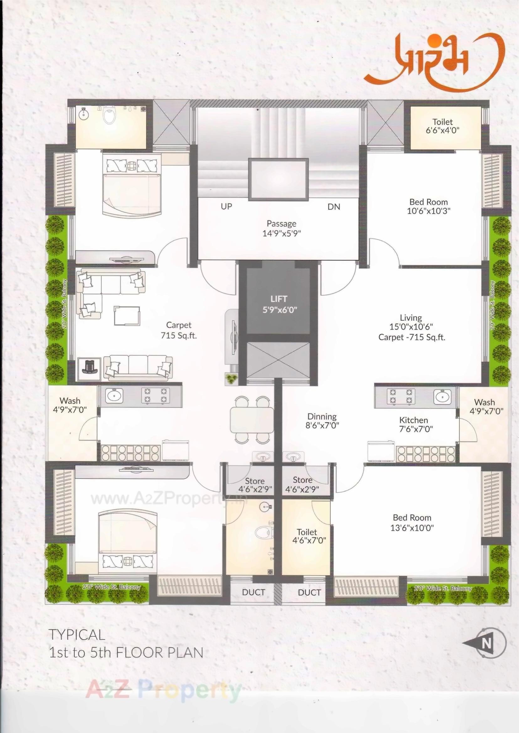Layout of real estate project Prarambh located at Motamava, Rajkot, Gujarat