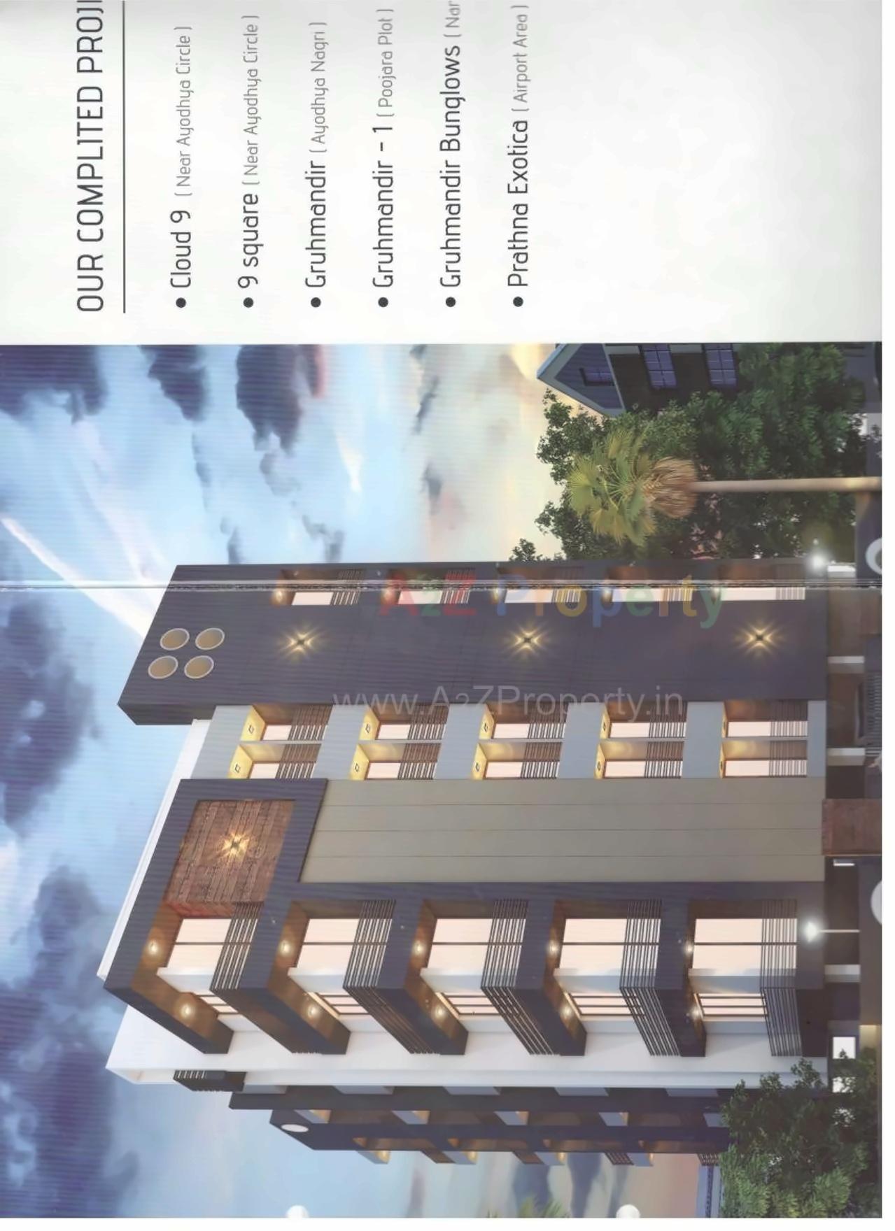 3D Elevation of real estate project Pratishtha located at Madhapar, Rajkot, Gujarat