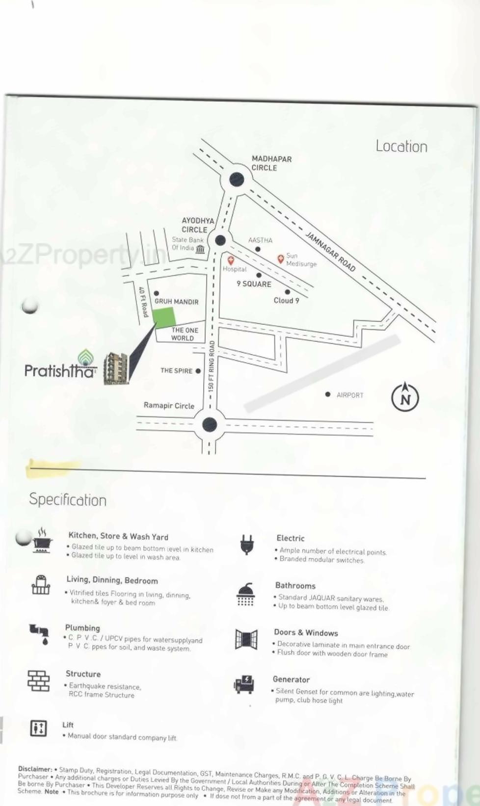  of real estate project Pratishtha located at Madhapar, Rajkot, Gujarat