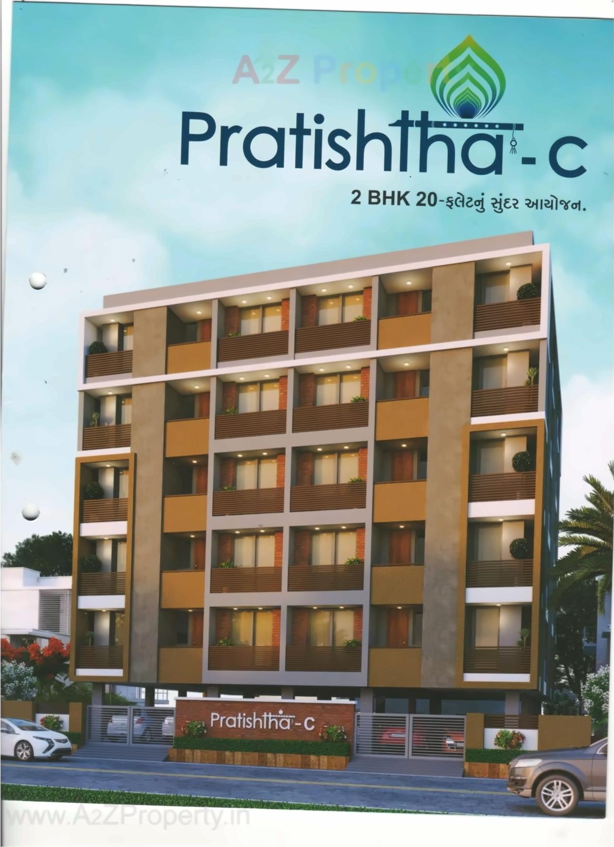 3D Elevation of real estate project Pratishtha located at Madhapar, Rajkot, Gujarat
