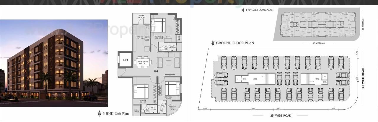 Layout of real estate project Precious Gold located at Raiya, Rajkot, Gujarat