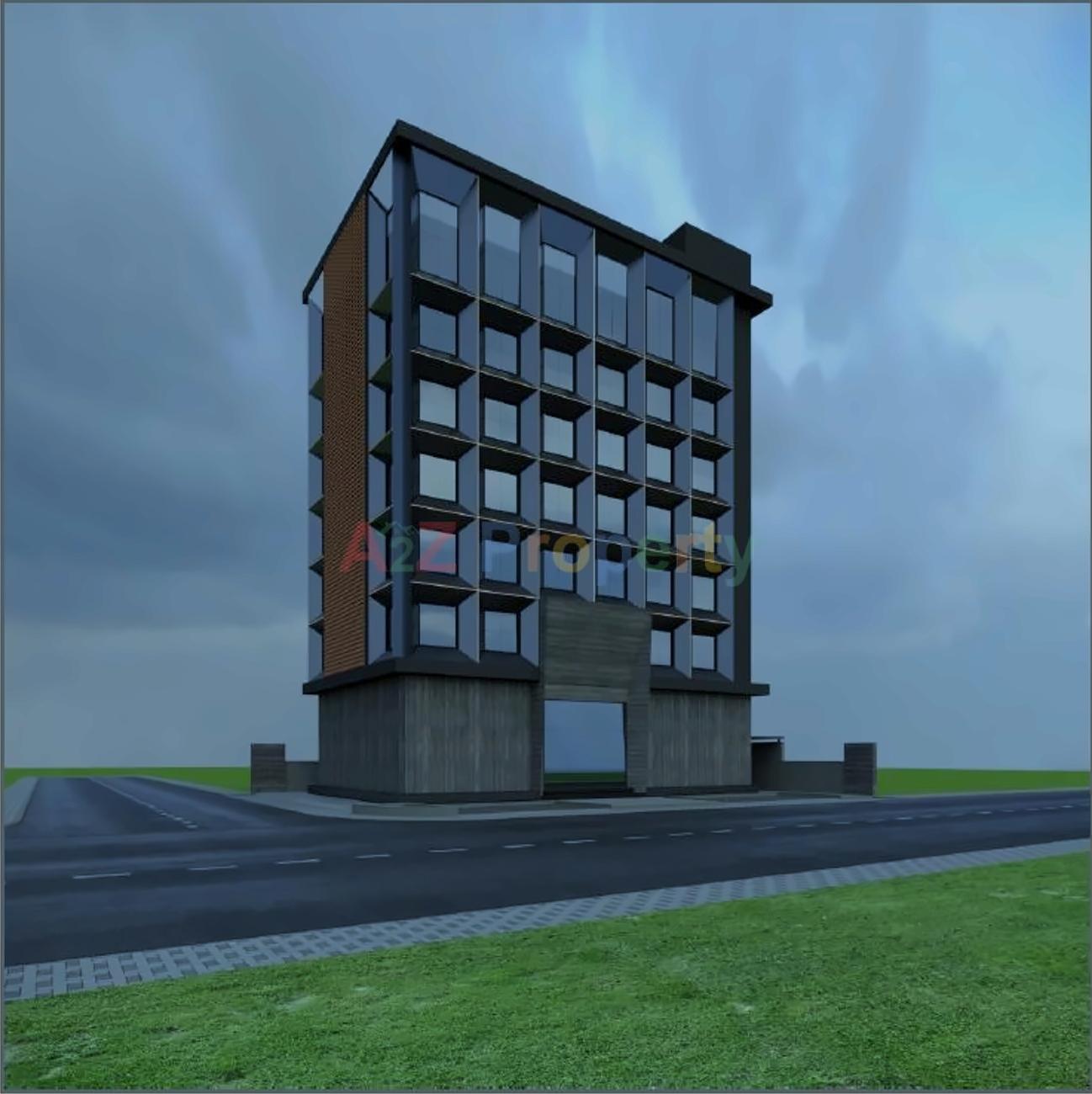 3D Elevation of real estate project Pride Capital located at Raiya, Rajkot, Gujarat