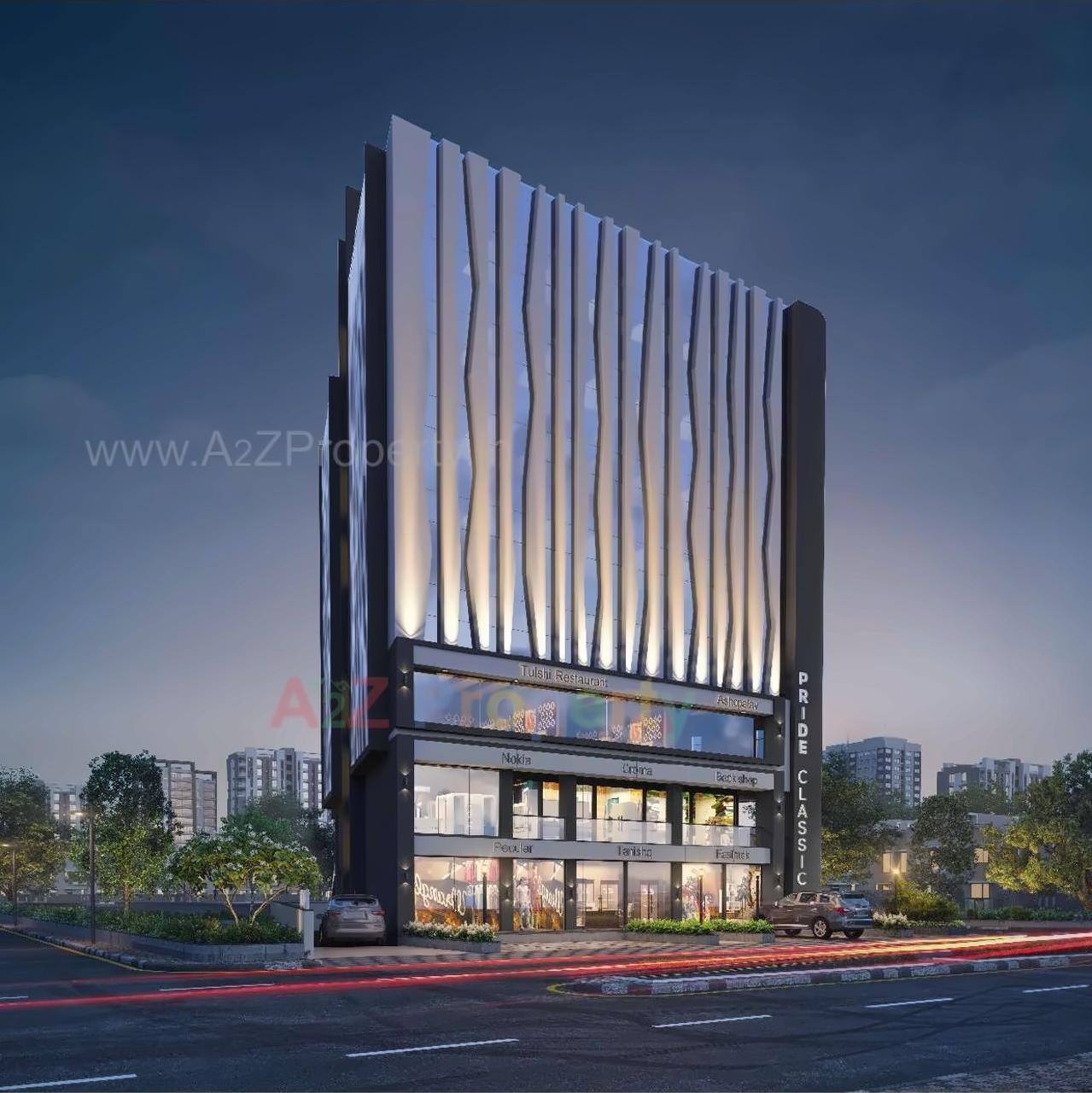 3D Elevation of real estate project Pride Classic located at Raiya, Rajkot, Gujarat