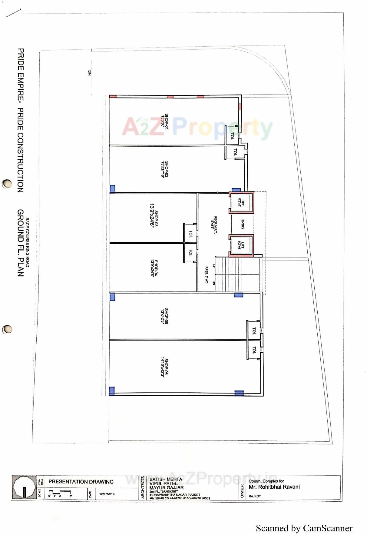 Layout of real estate project Pride Empire located at Rajkot, Rajkot, Gujarat