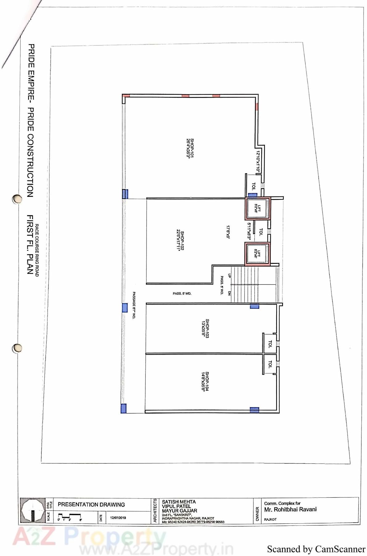 Layout of real estate project Pride Empire located at Rajkot, Rajkot, Gujarat