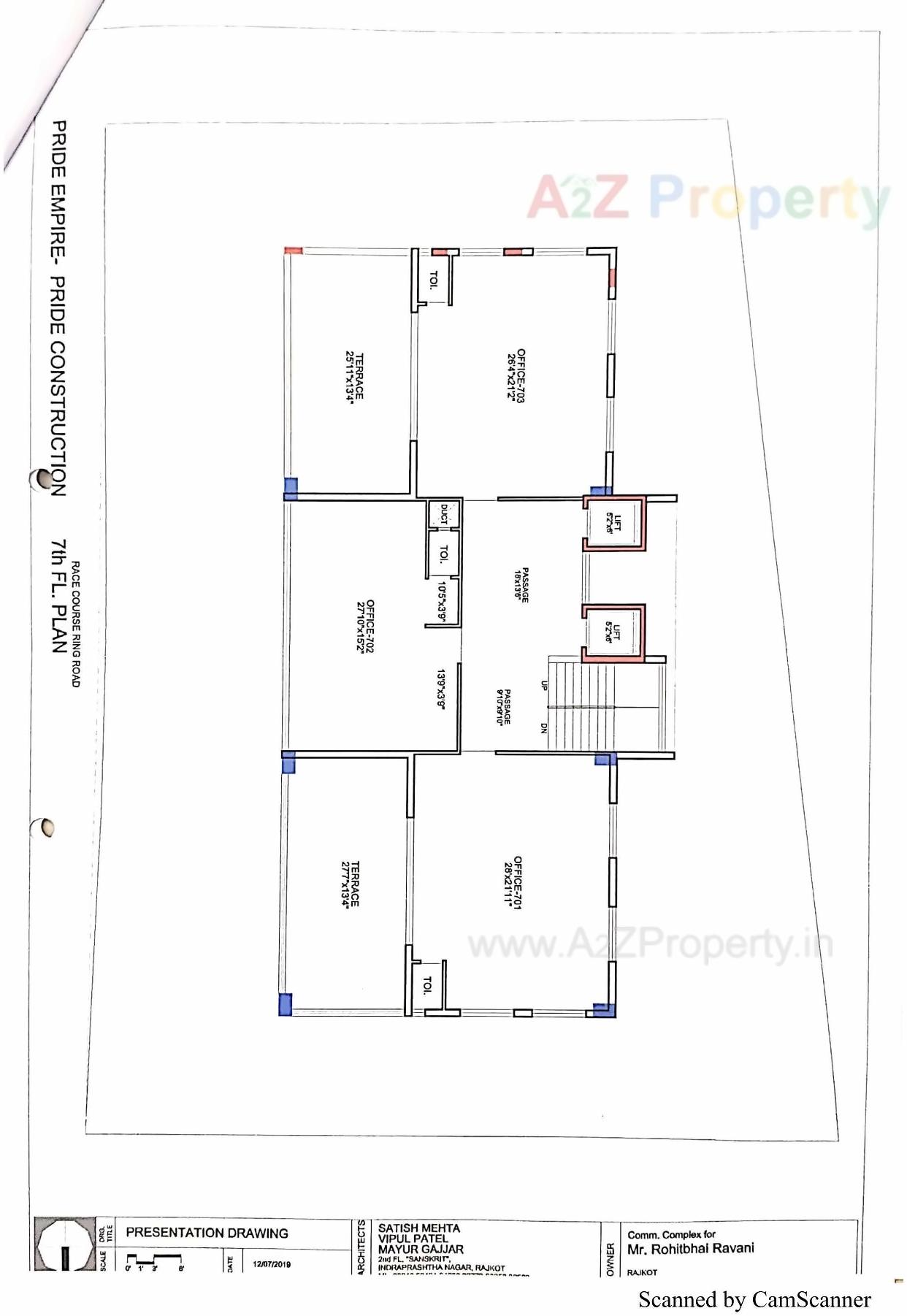Layout of real estate project Pride Empire located at Rajkot, Rajkot, Gujarat