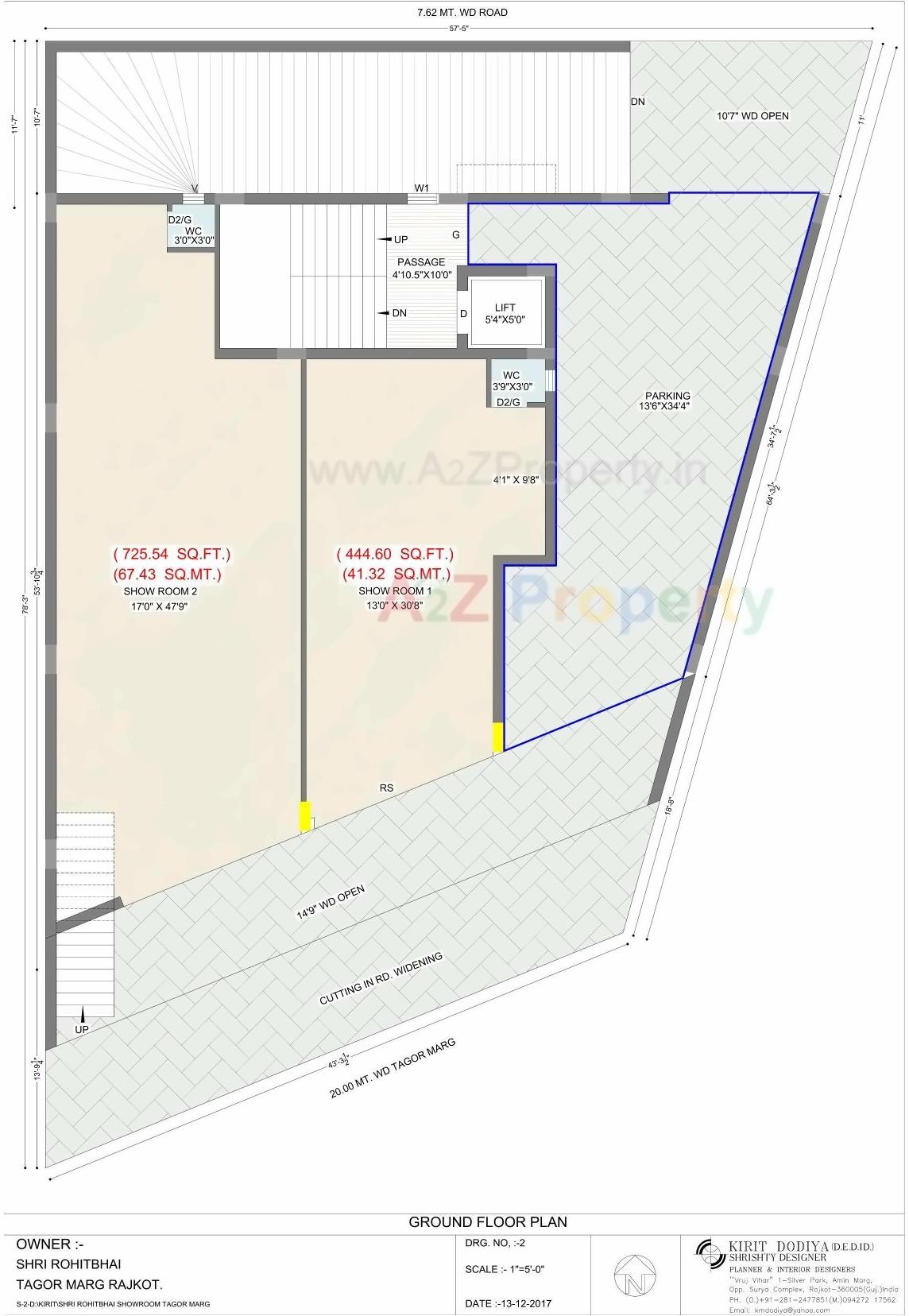 Layout of real estate project Pride Plaza located at Rajkot, Rajkot, Gujarat