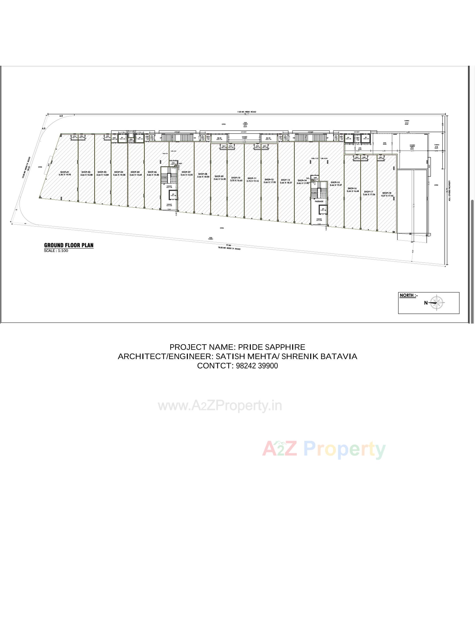 Layout of real estate project Pride Sapphire located at Rajkot, Rajkot, Gujarat