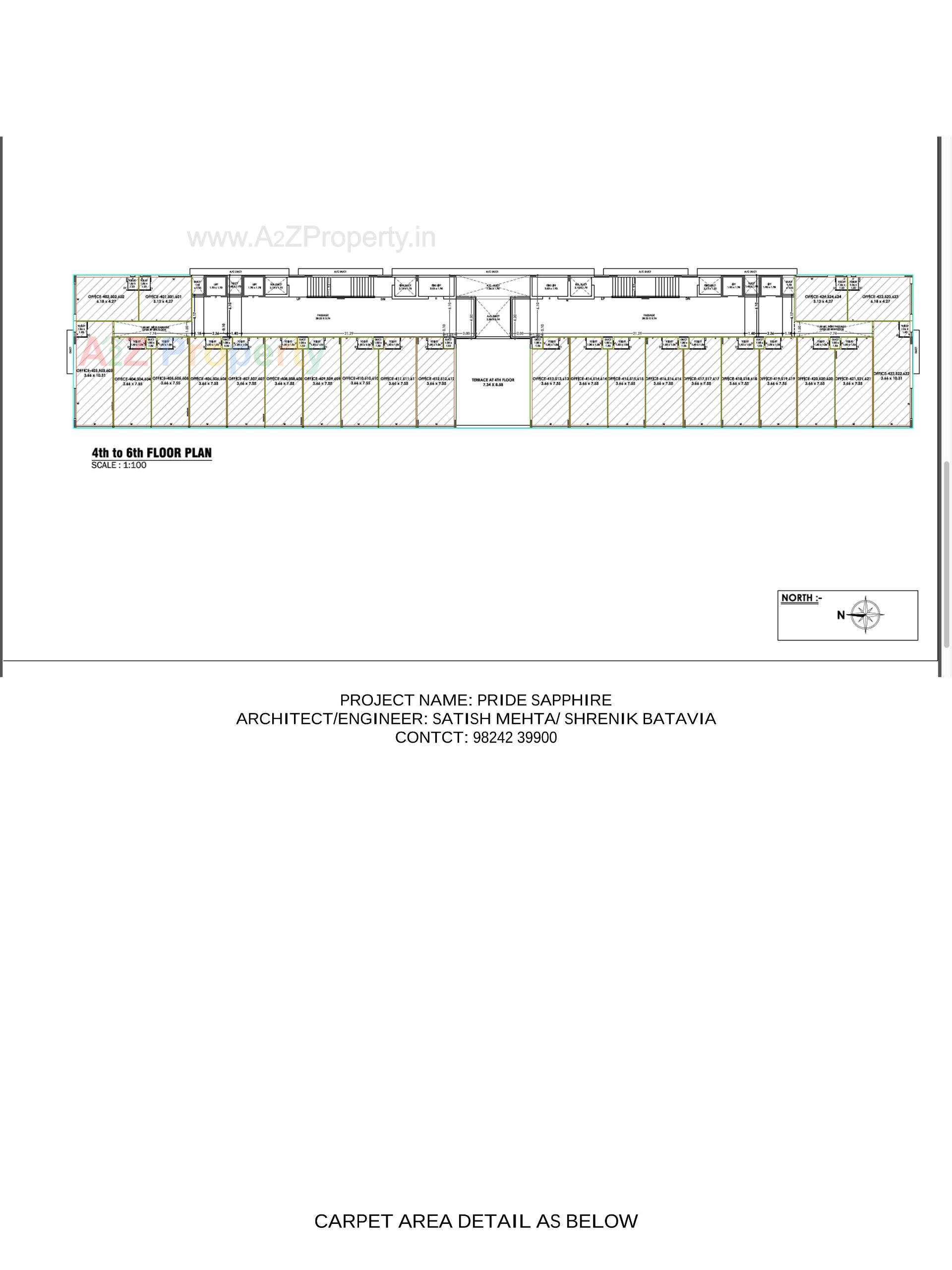 Layout of real estate project Pride Sapphire located at Rajkot, Rajkot, Gujarat