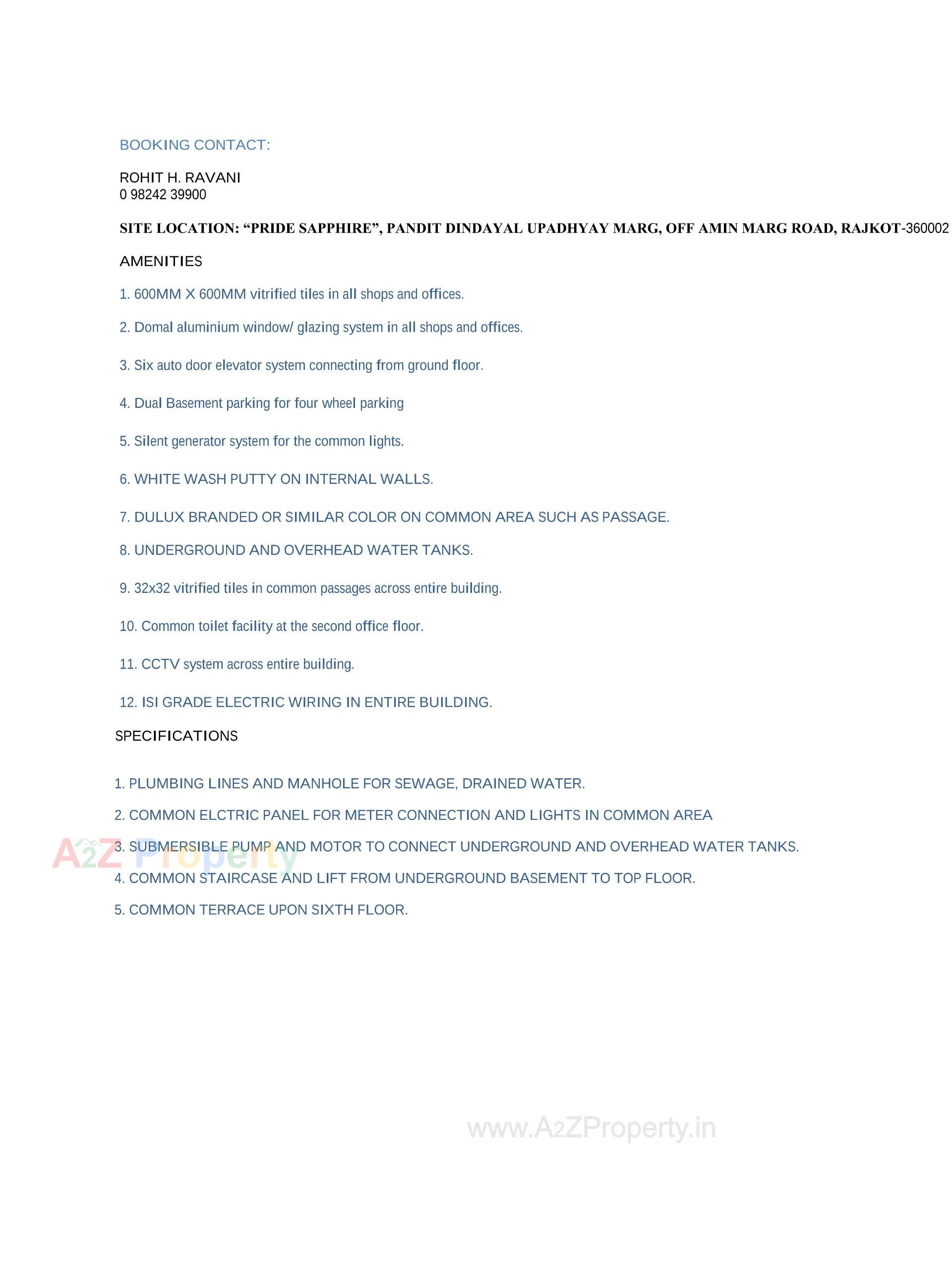  of real estate project Pride Sapphire located at Rajkot, Rajkot, Gujarat