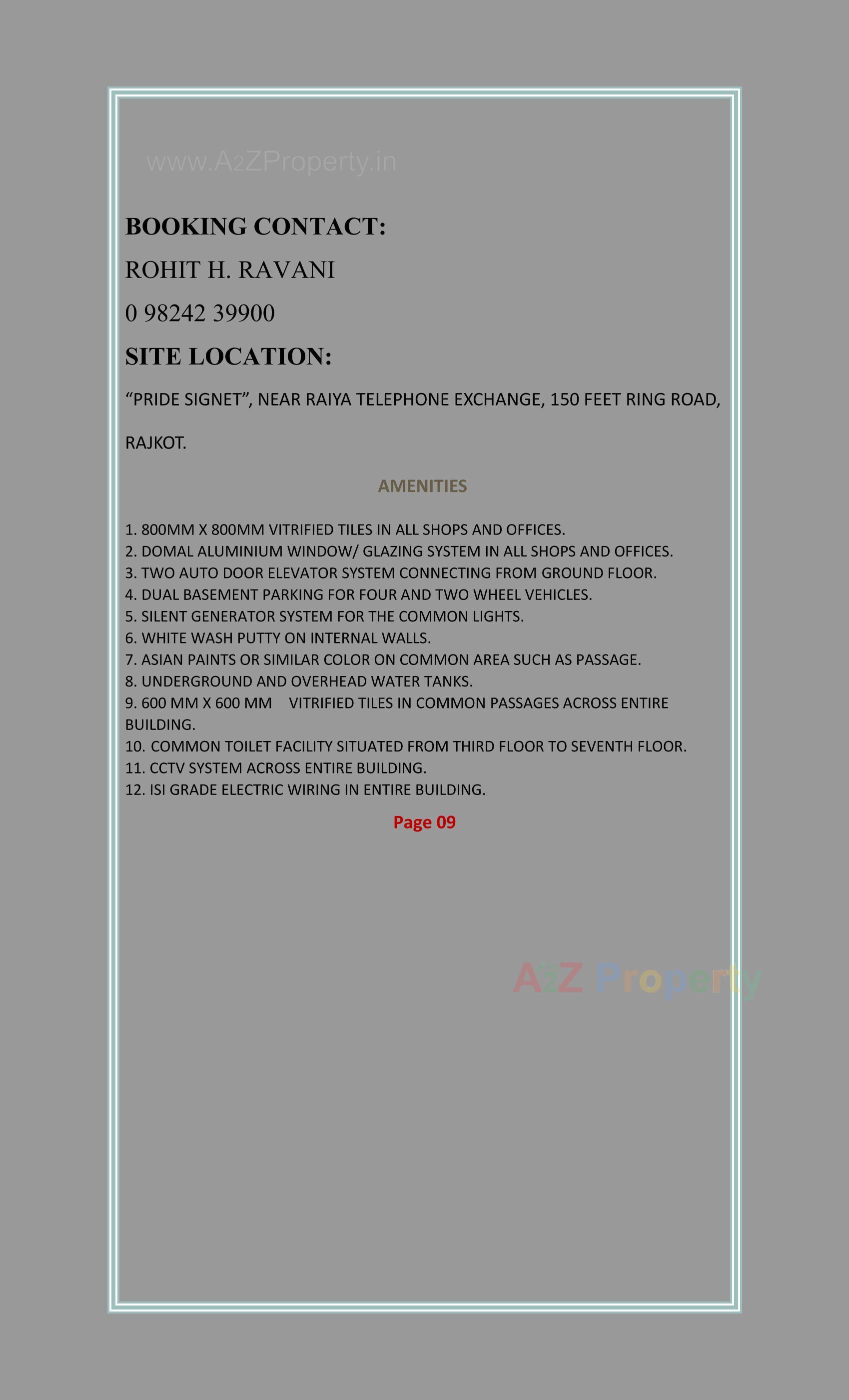  of real estate project Pride Signet located at Raiya-2, Rajkot, Gujarat