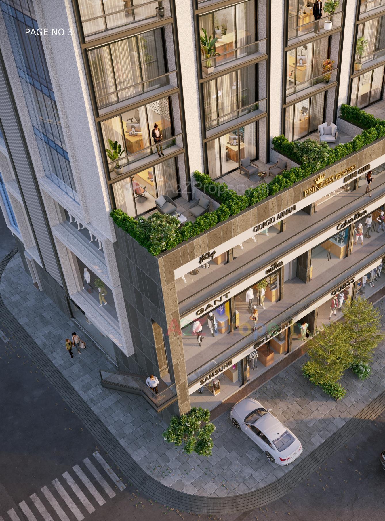 3D Elevation of real estate project Princess Crown located at Rajkot, Rajkot, Gujarat