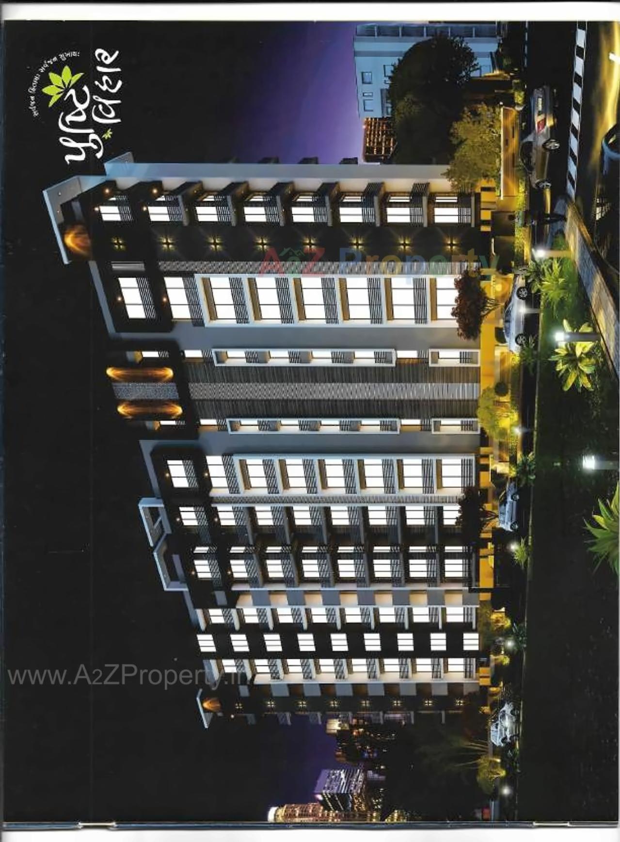 3D Elevation of real estate project Pushtivihar located at Kangashiyali, Rajkot, Gujarat