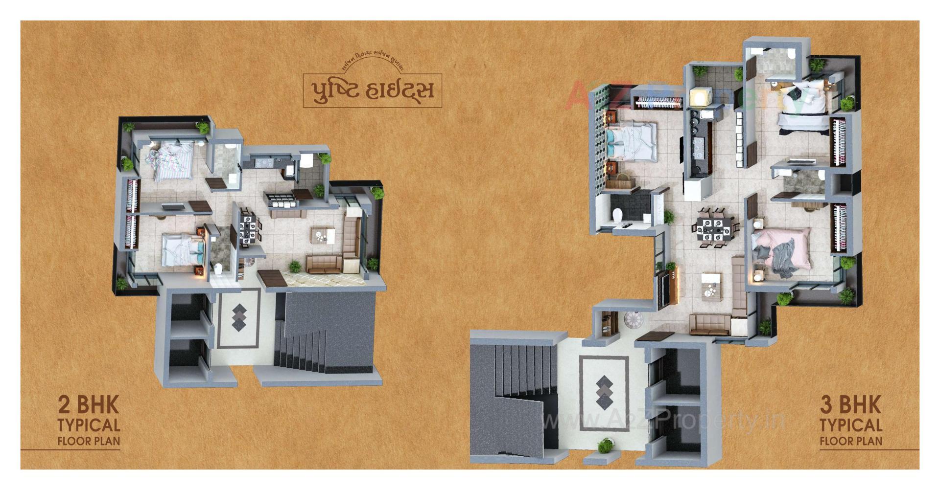 Layout of real estate project Pusti Heights located at Rajkot, Rajkot, Gujarat