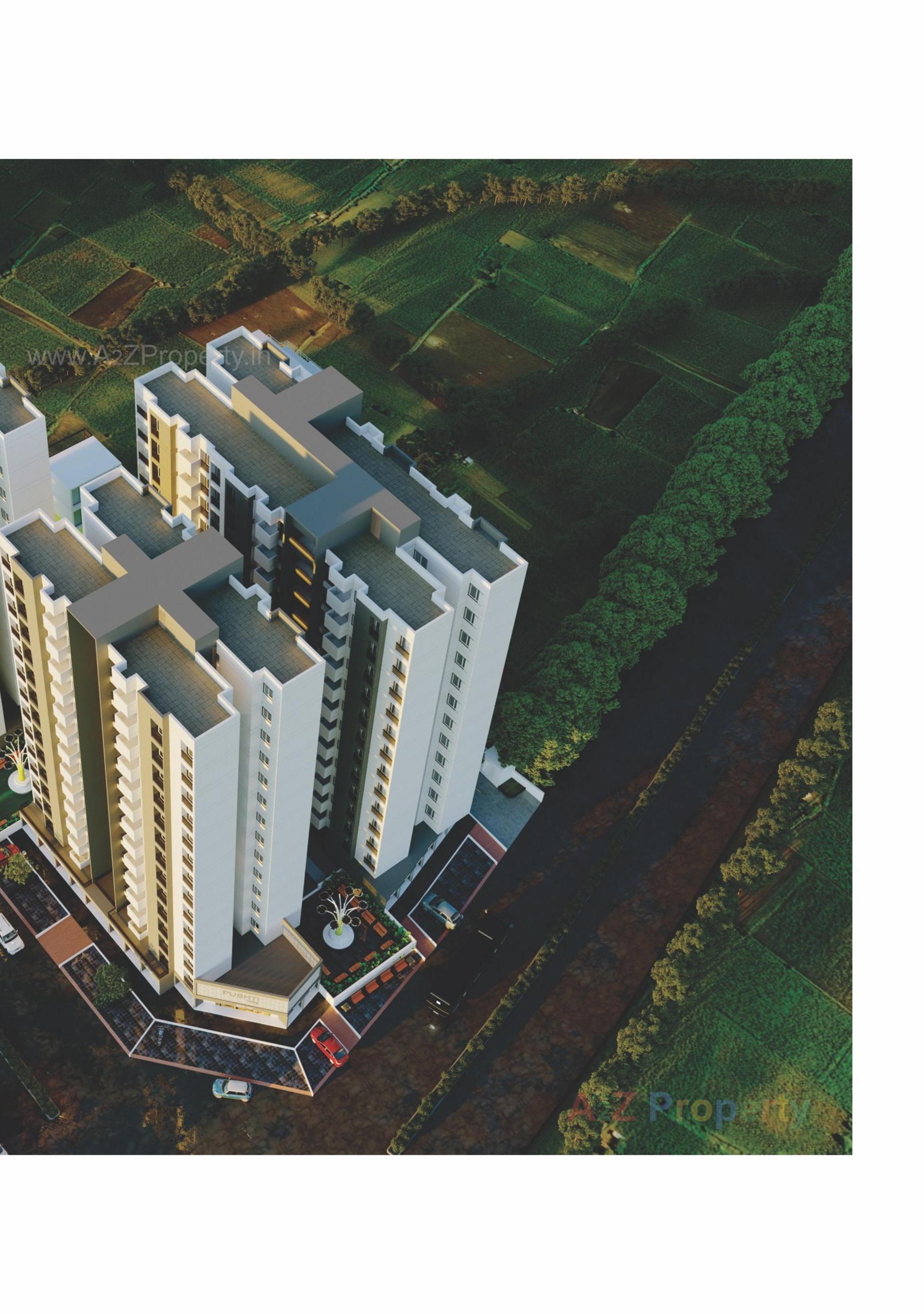 3D Elevation of real estate project Pusti Hills located at Kangashiyali, Rajkot, Gujarat