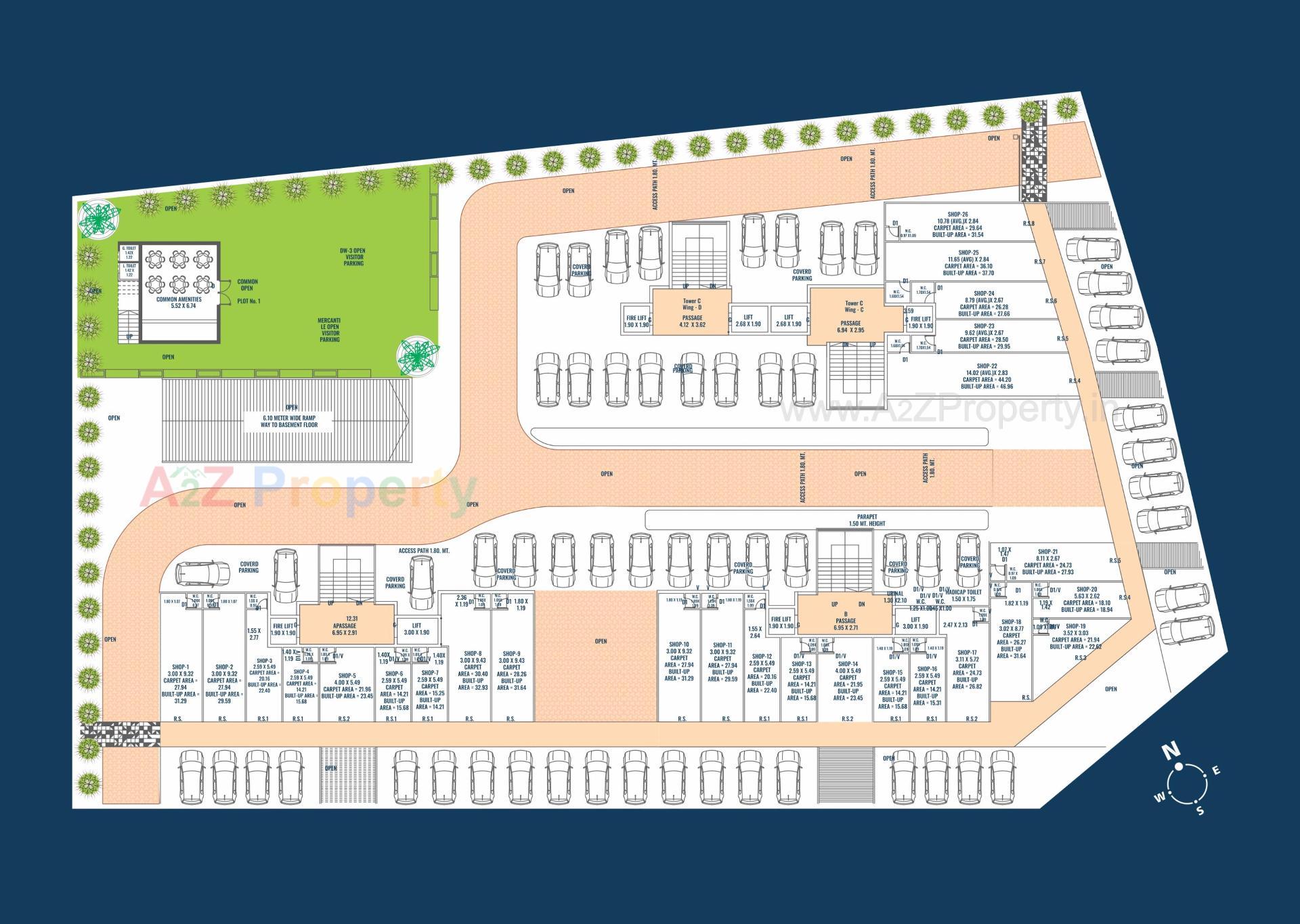 Layout of real estate project Pusti Hills located at Kangashiyali, Rajkot, Gujarat