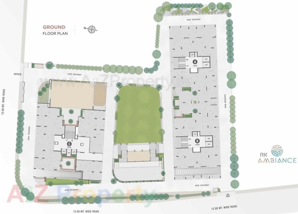 Layout of real estate project R K Ambiance located at Rajkot, Rajkot, Gujarat