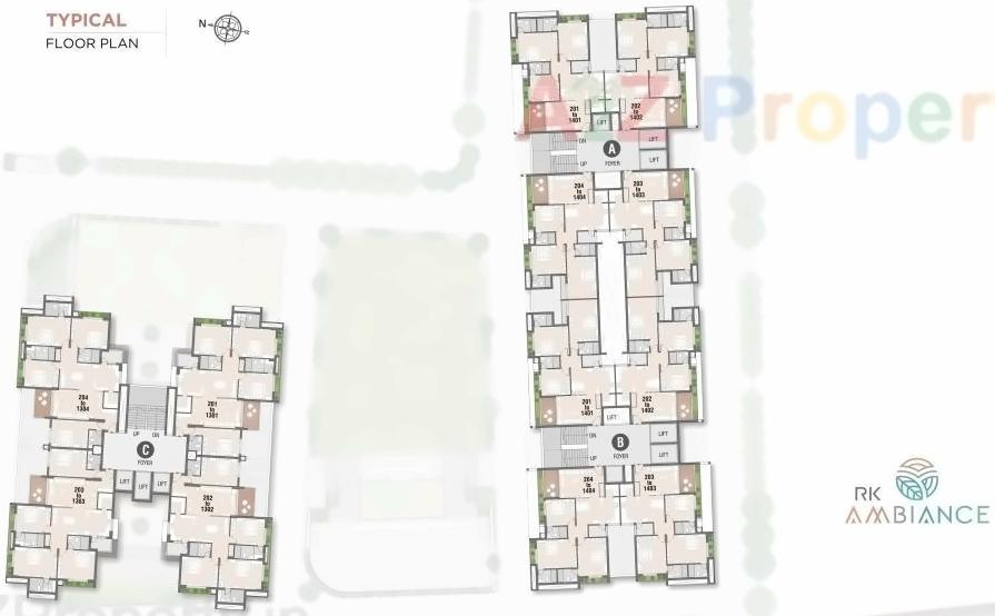 Layout of real estate project R K Ambiance located at Rajkot, Rajkot, Gujarat