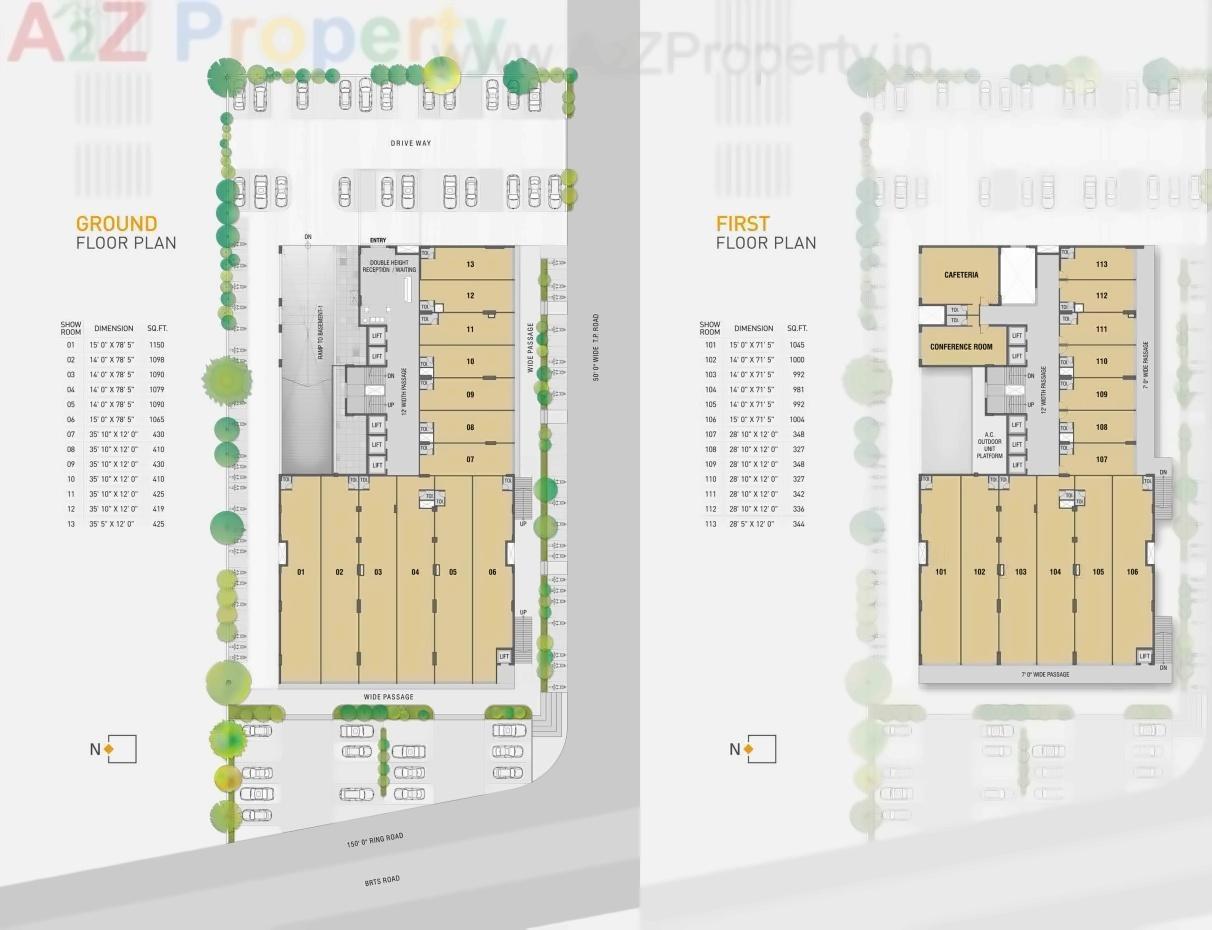 Layout of real estate project R K Prime located at Nana-mava, Rajkot, Gujarat