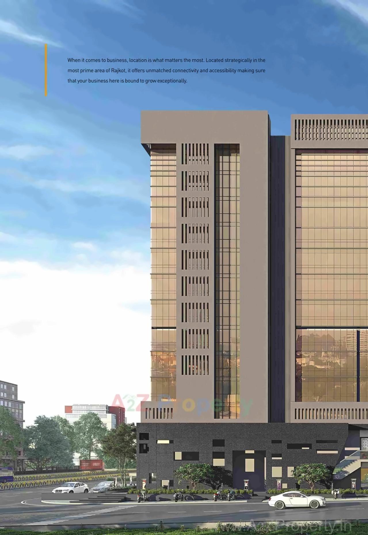 3D Elevation of real estate project R K Prime located at Nana-mava, Rajkot, Gujarat