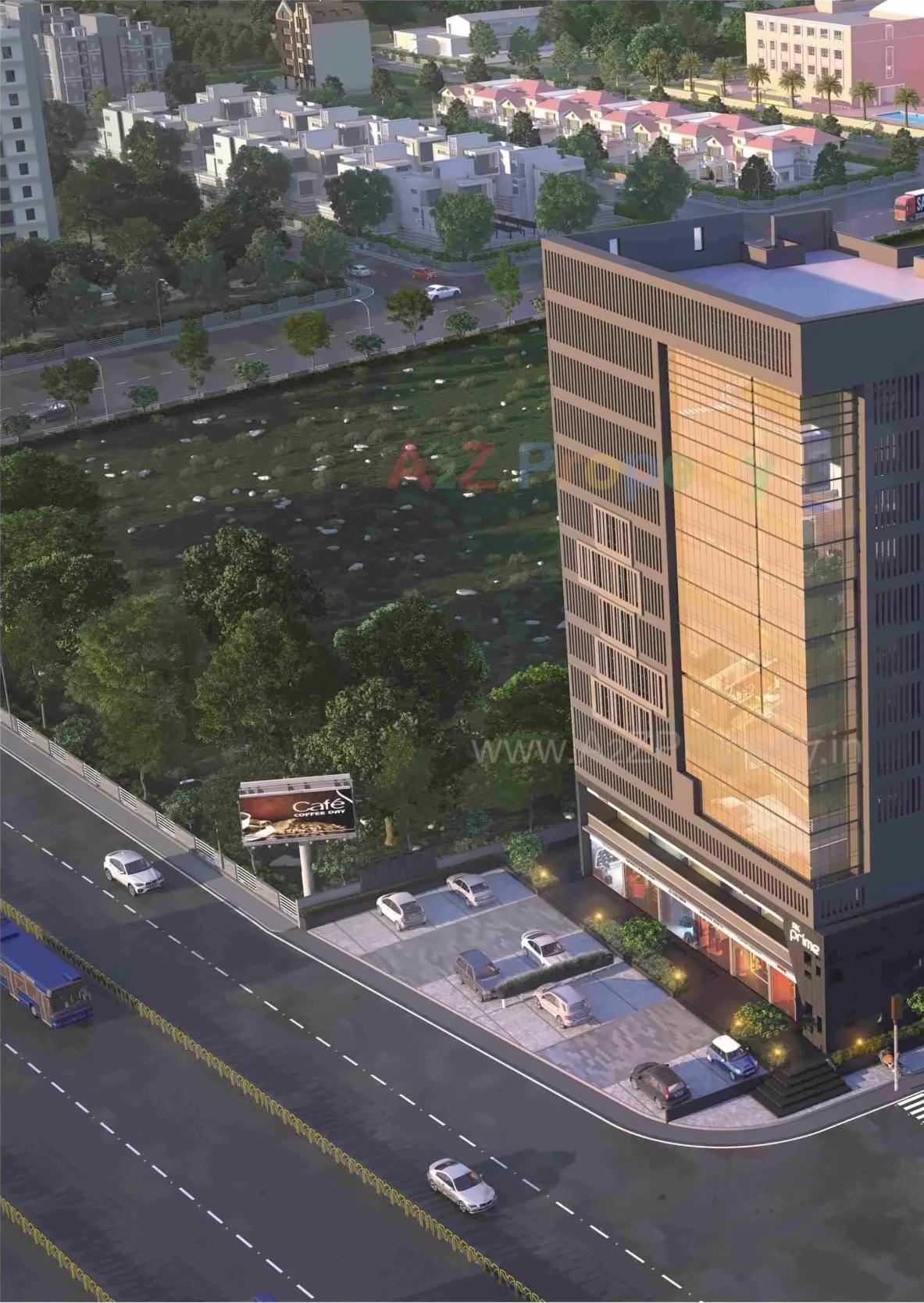 3D Elevation of real estate project R K Prime located at Nana-mava, Rajkot, Gujarat