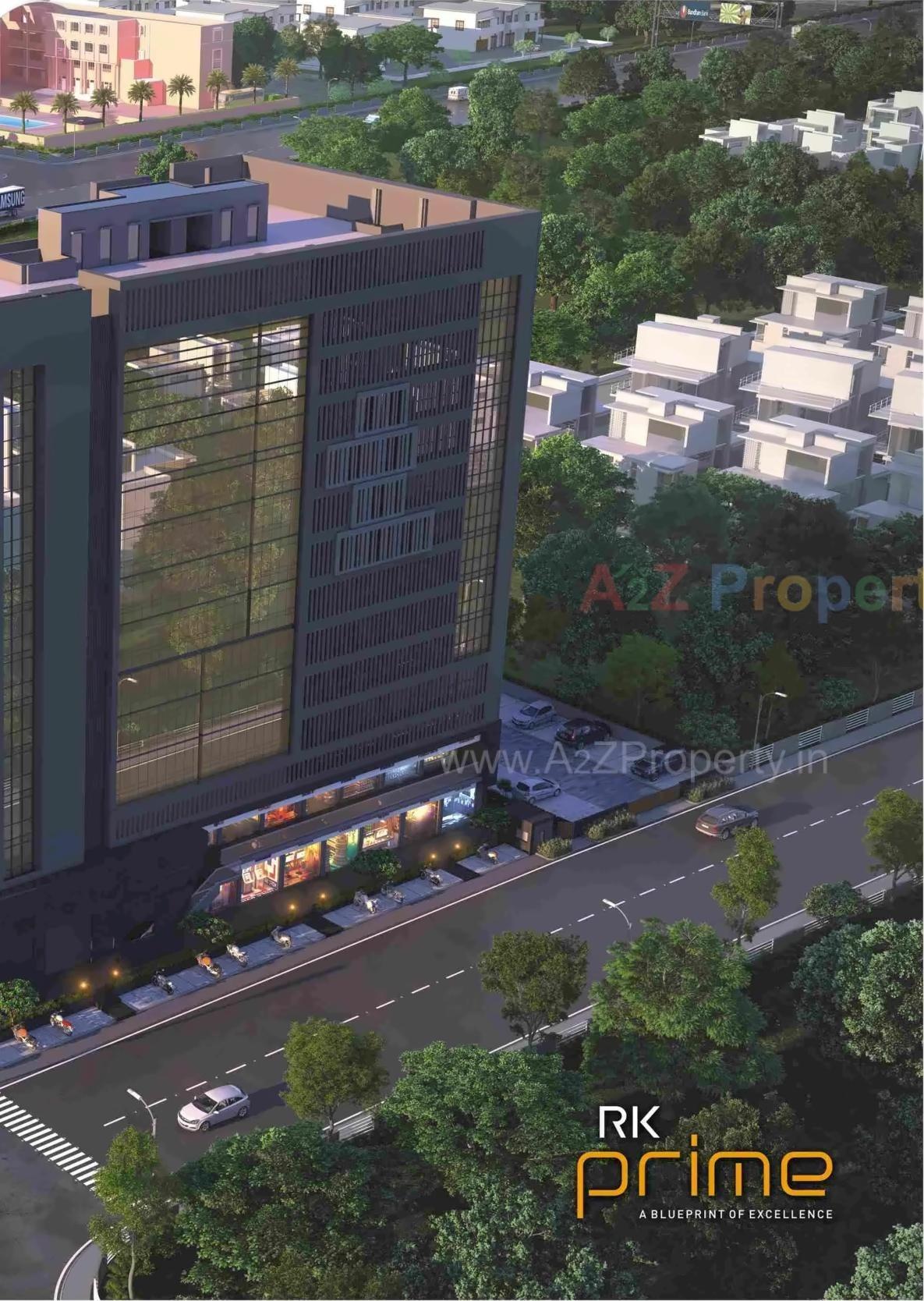 3D Elevation of real estate project R K Prime located at Nana-mava, Rajkot, Gujarat
