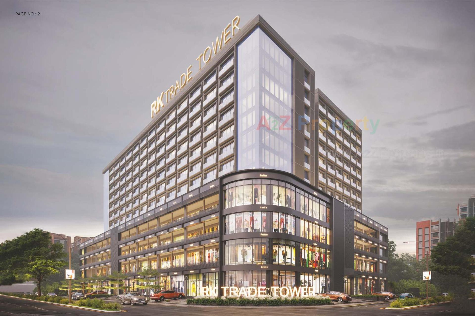 3D Elevation of real estate project R K Trade Tower located at Rajkot, Rajkot, Gujarat